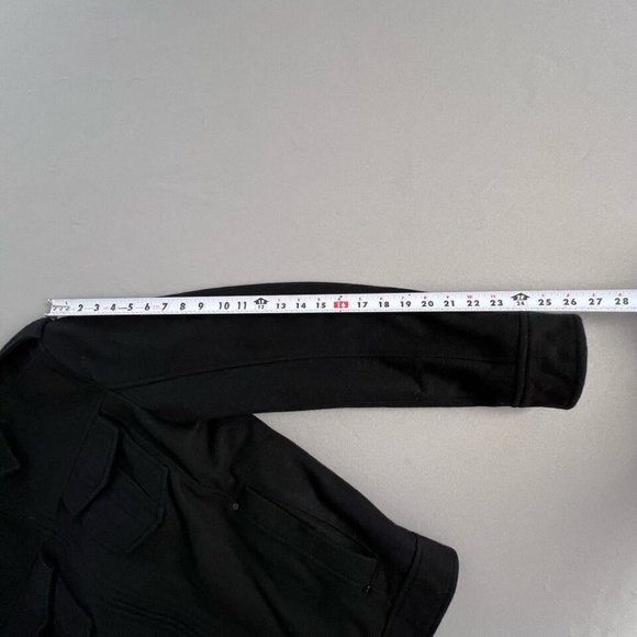 Guess Men Hooded Coat Wool Blend Size MEDIUM Black Full Zip Lined Thermal Jacket - Picture 7 of 8